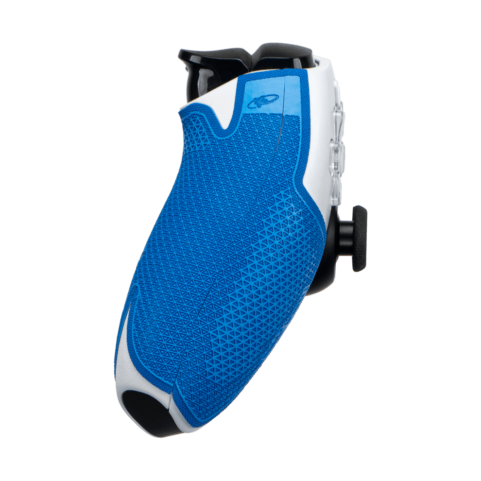 Lizard Skins DSP Controller Grip for PS5 in Polar Blue, showcasing slip-resistant texture and ergonomic design.