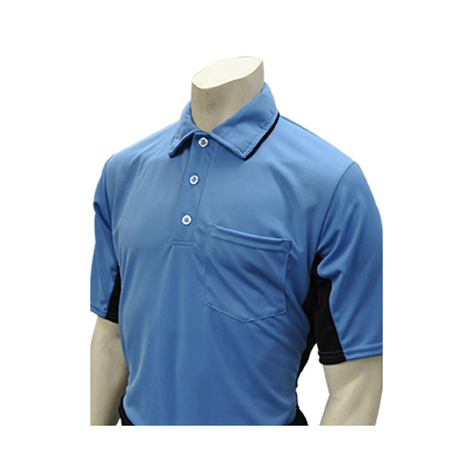 Smitty MLB Style Umpire Shirt with side panel, 100% moisture management fabric, black/charcoal, sizes S-4XL