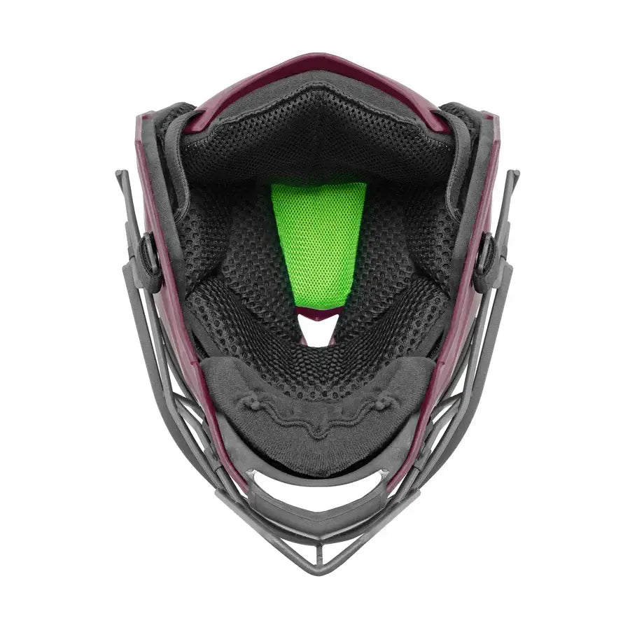 Interior view of All-Star Adult MVP PRO Catcher's Helmet showcasing Deflexion Tech padding and ventilation design.
