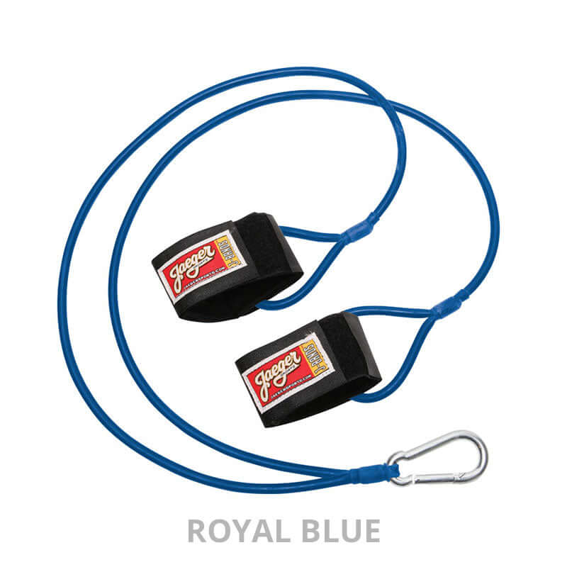 Jaeger Sports J-Bands in royal blue for rotator cuff exercises and injury prevention for athletes.