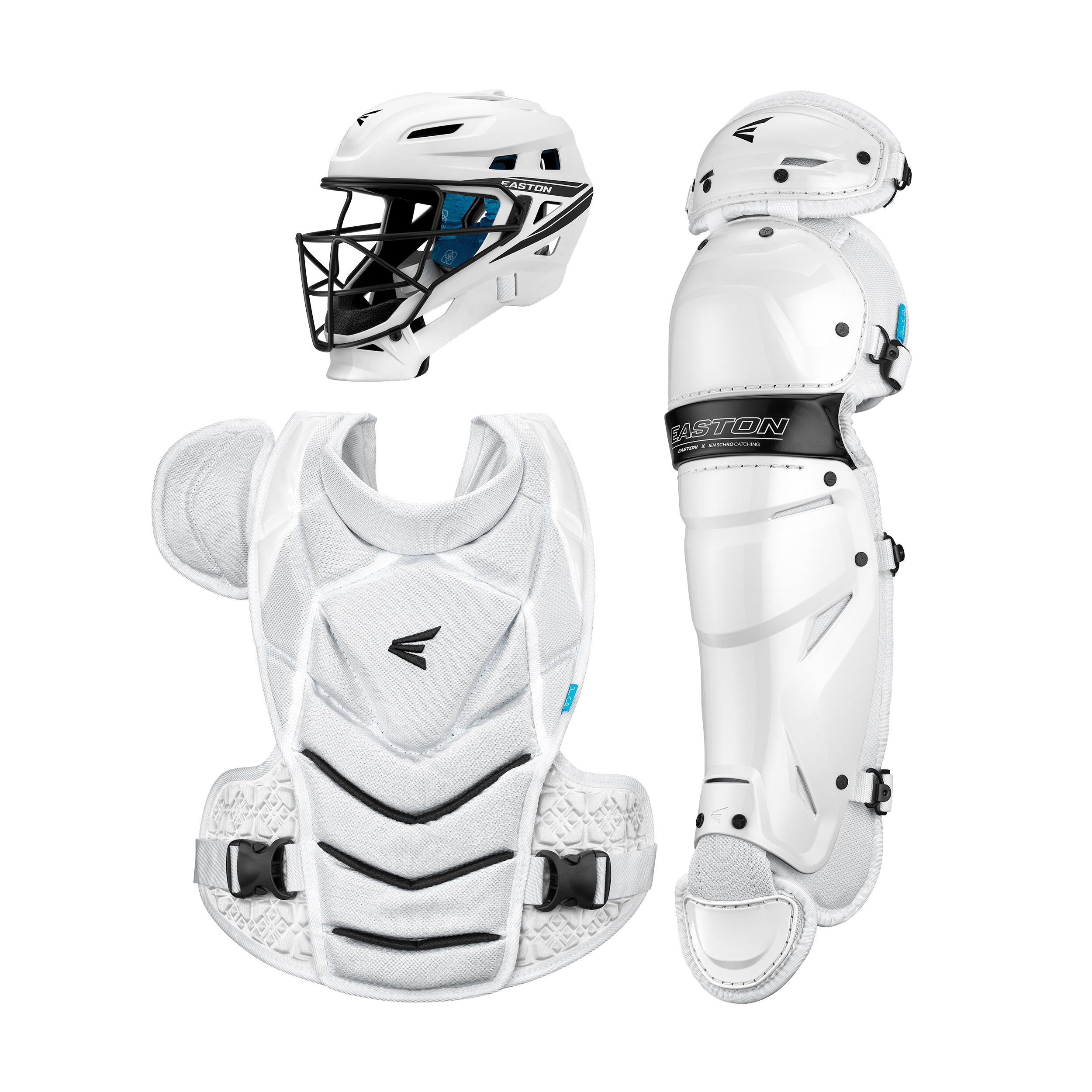 Easton Jen Schro The Very Best Box Softball Cather's Set - White