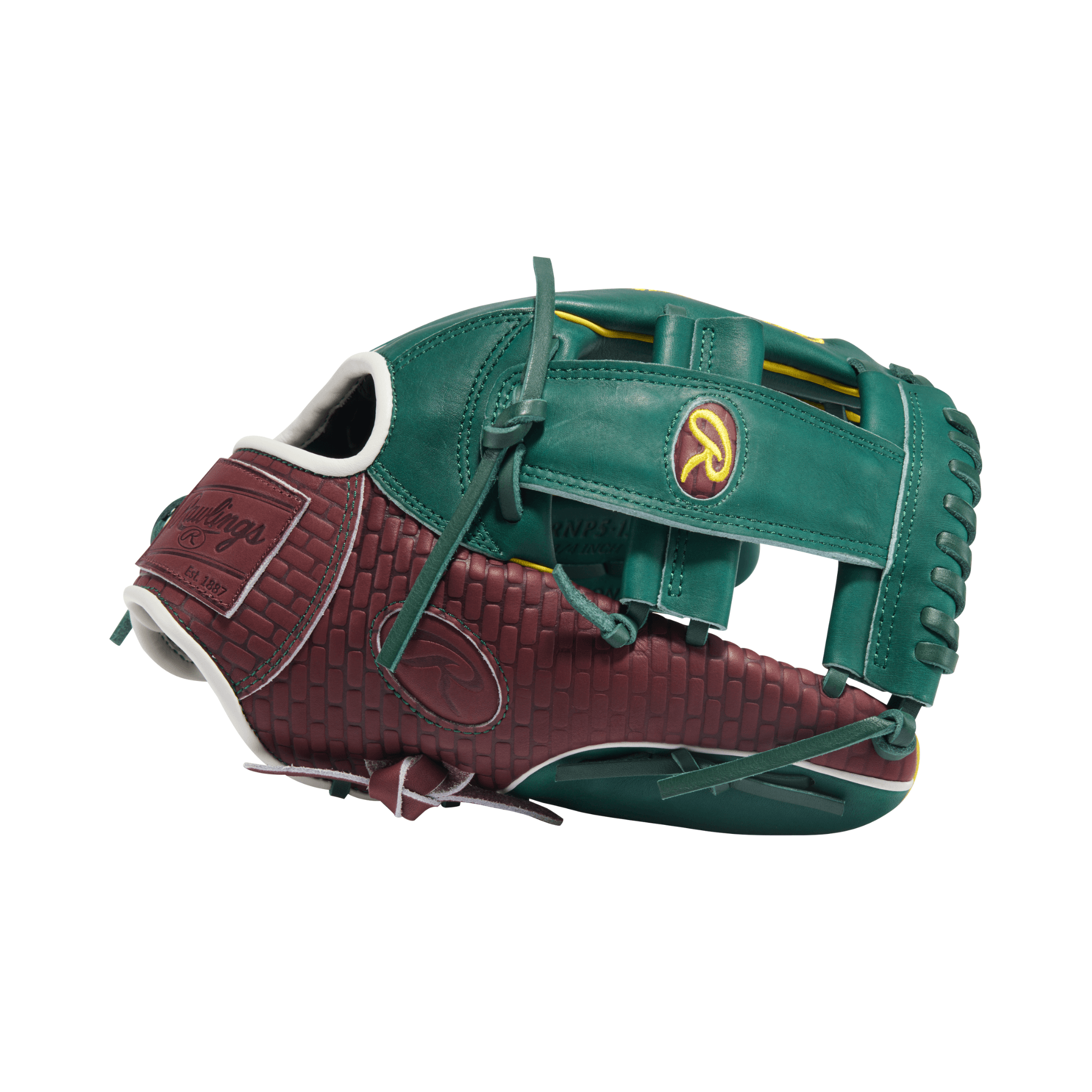 Rawlings Sept 2025 Gold Glove Club PRORNP5-13DG 11.75" glove close-up thumb detail with Heart of the Hide leather.