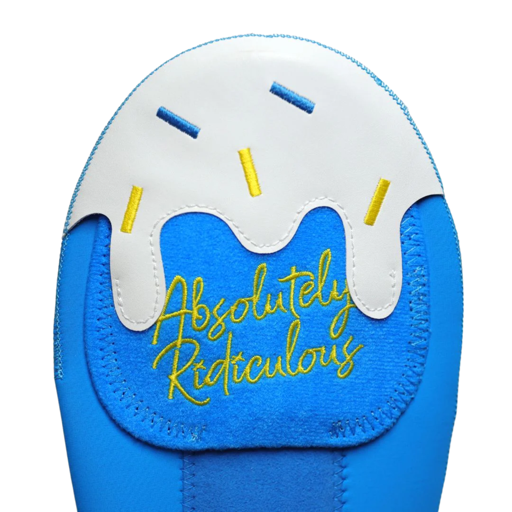 Absolutely Ridiculous Ookla Blue Short King Sliding Mitt top view highlighting protective plates