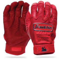 Franklin CFX Pro Chrome Series Red batting gloves with durable Pittards® digital sheepskin leather palm.