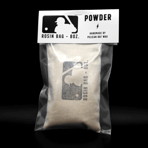 Pelican Official MLB Rosin Bag in powder blend, 8oz, featuring MLB logo for professional baseball players.