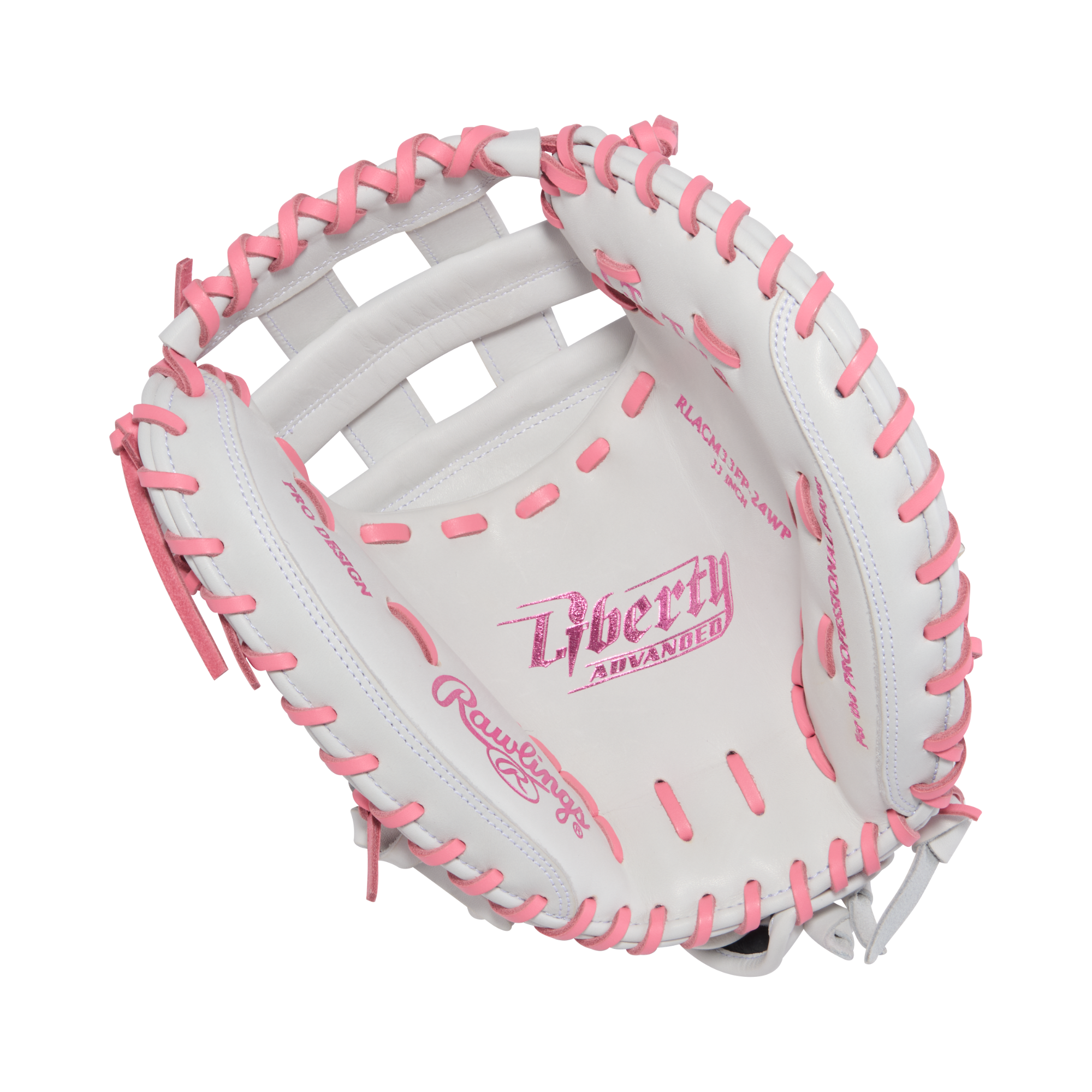 Rawlings Liberty Advanced 33" Fastpitch Catcher's Mitt palm view with deep CM33SB pocket