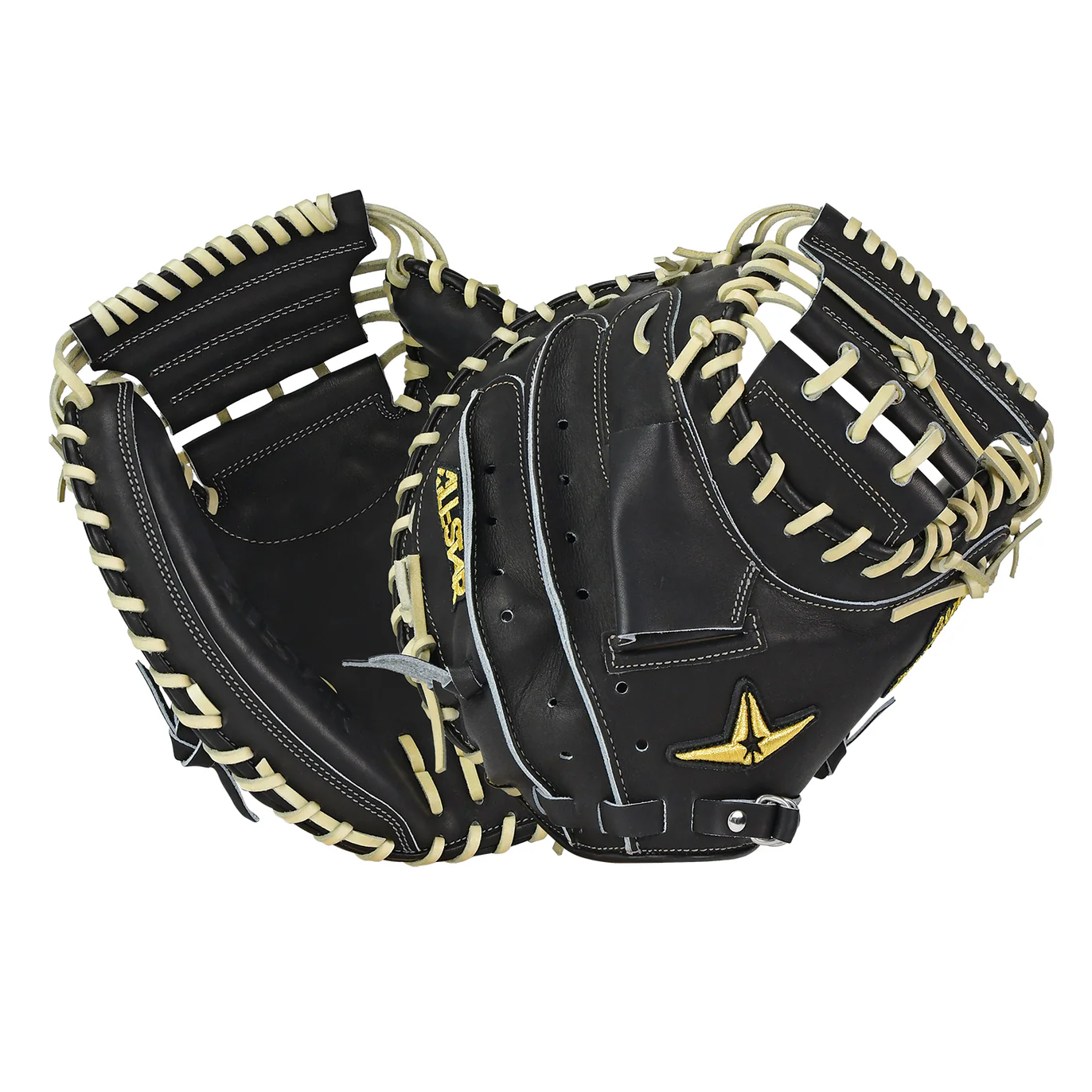 All-Star Pro- Elite Japan 34 Catchers Mitt Closed Back Black Camel for elite performance and craftsmanship.