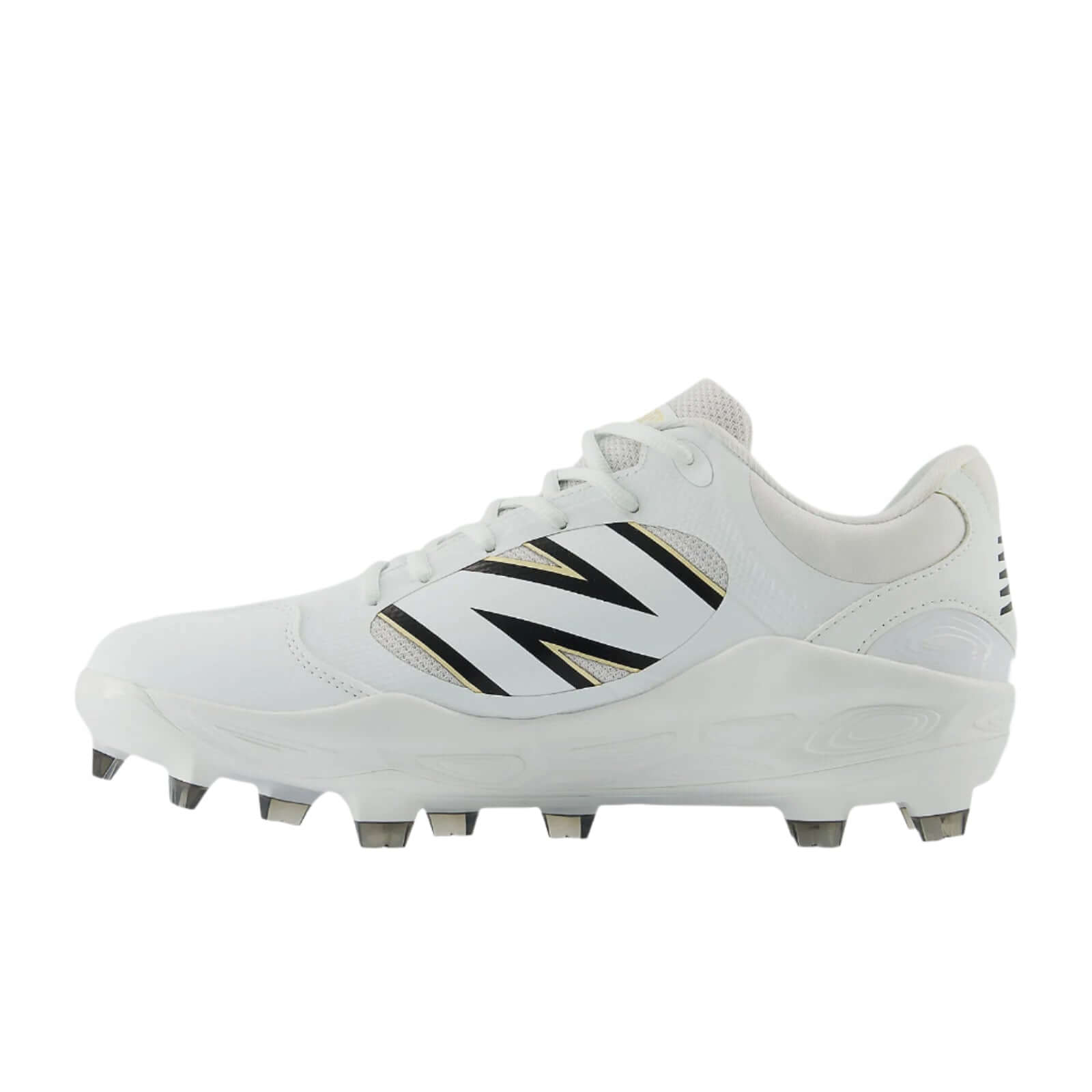 Left side angle of New Balance Fresh Foam 3000v7 Molded in White showcasing the lifestyle-inspired design and Fresh Foam midsole.
