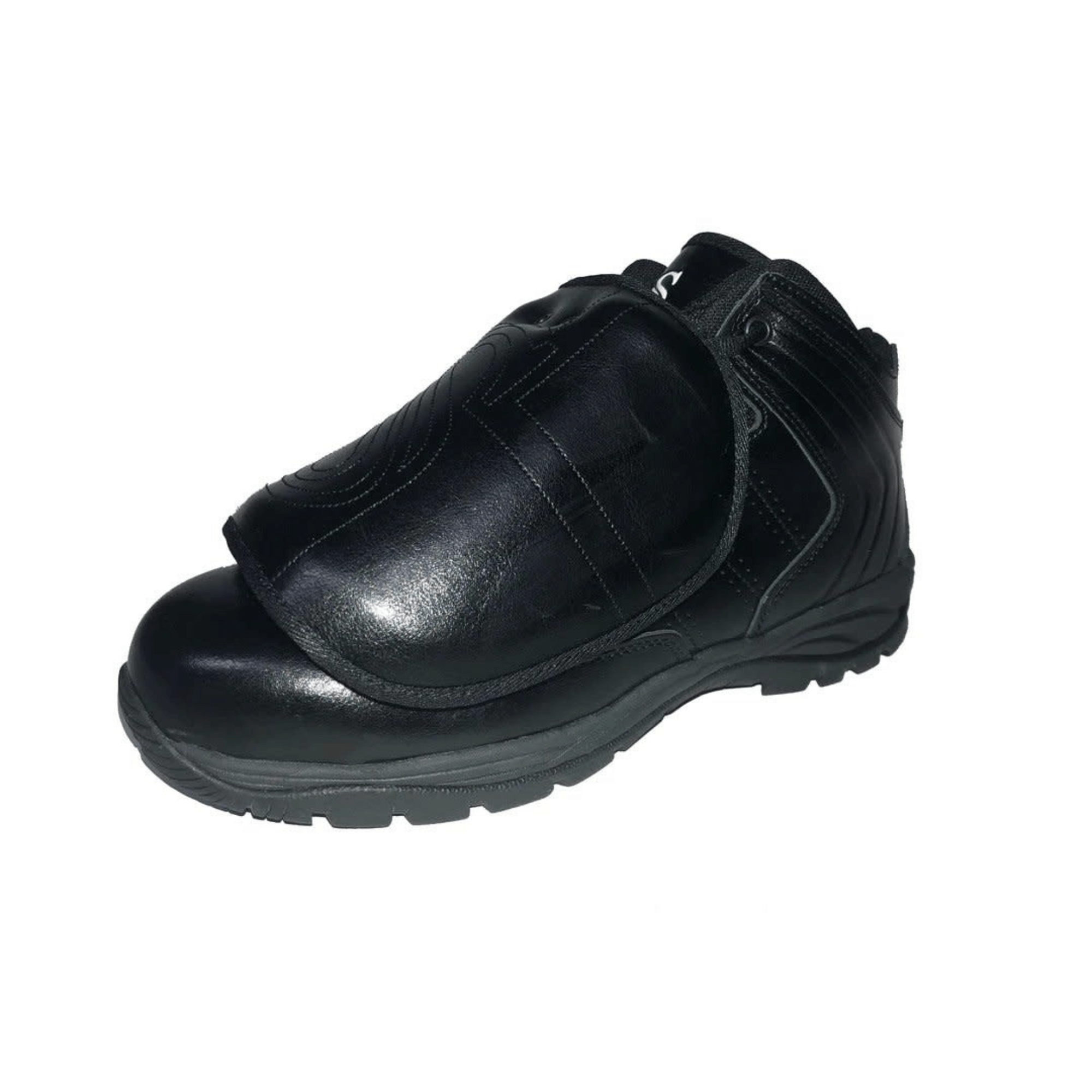 Smitty Plate Shoes All Black Mid-Cut Design with Metatarsal Plate