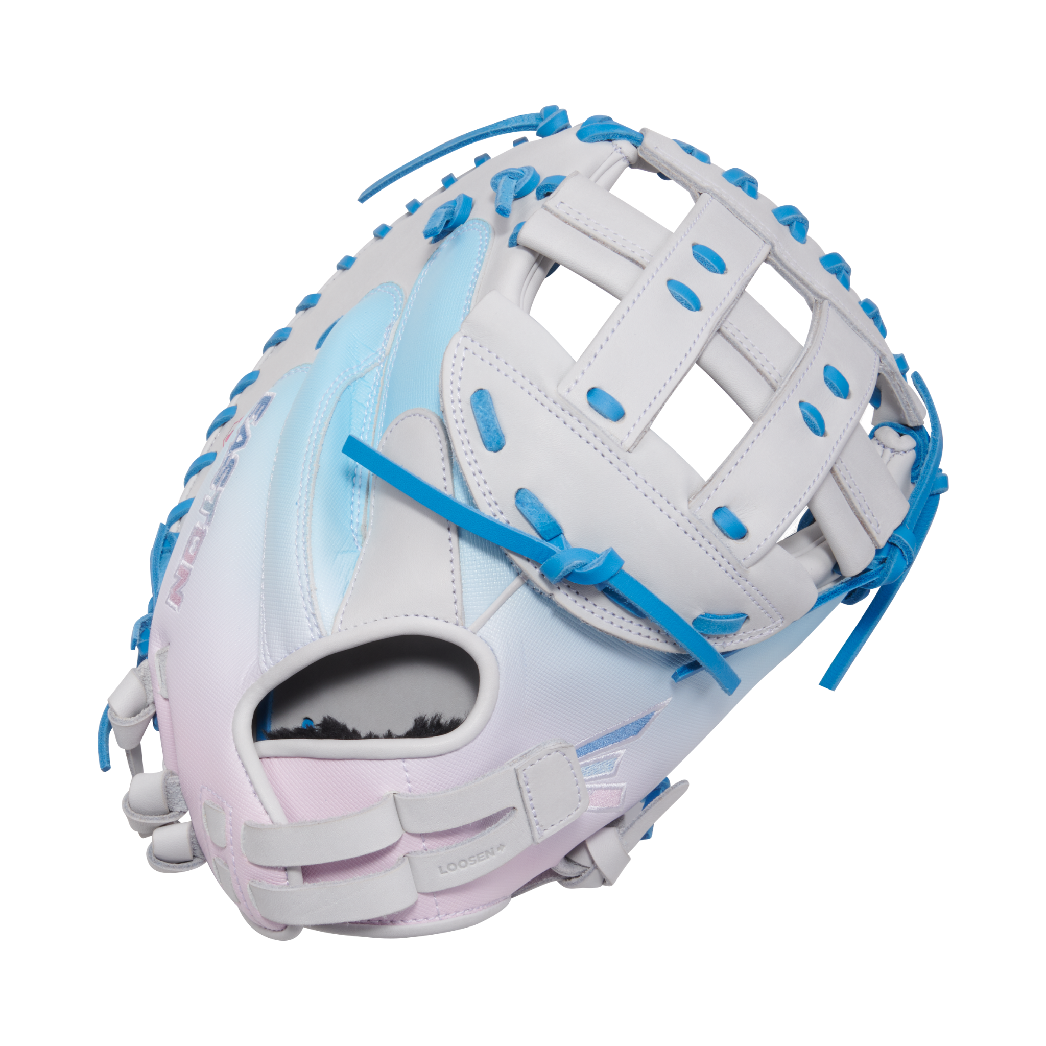 Back view of Easton Pro Collections Series Mitt with thumb section highlighted