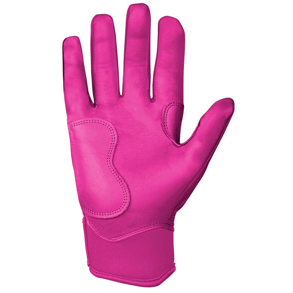 Bruce Bolt Max Clark signature short cuff youth batting gloves pink, palm