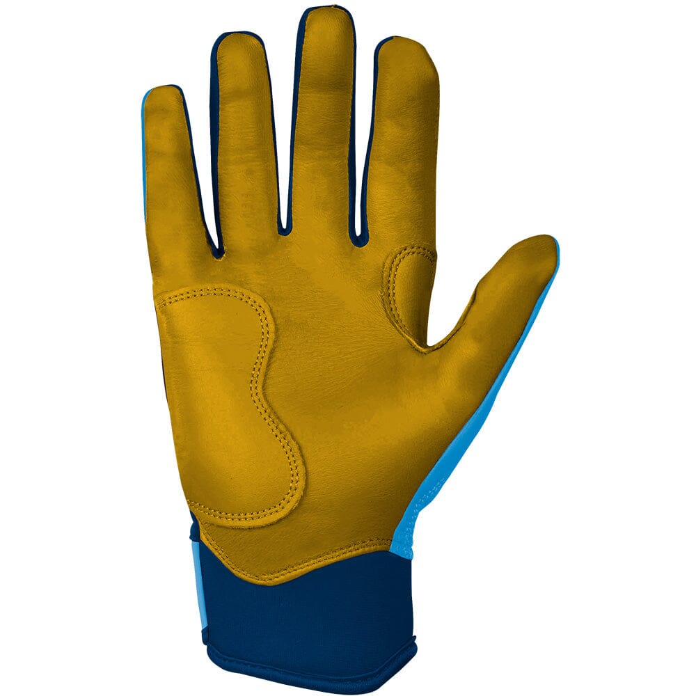 Bruce Bolt Bear Series short cuff batting gloves Carolina Blue, palm