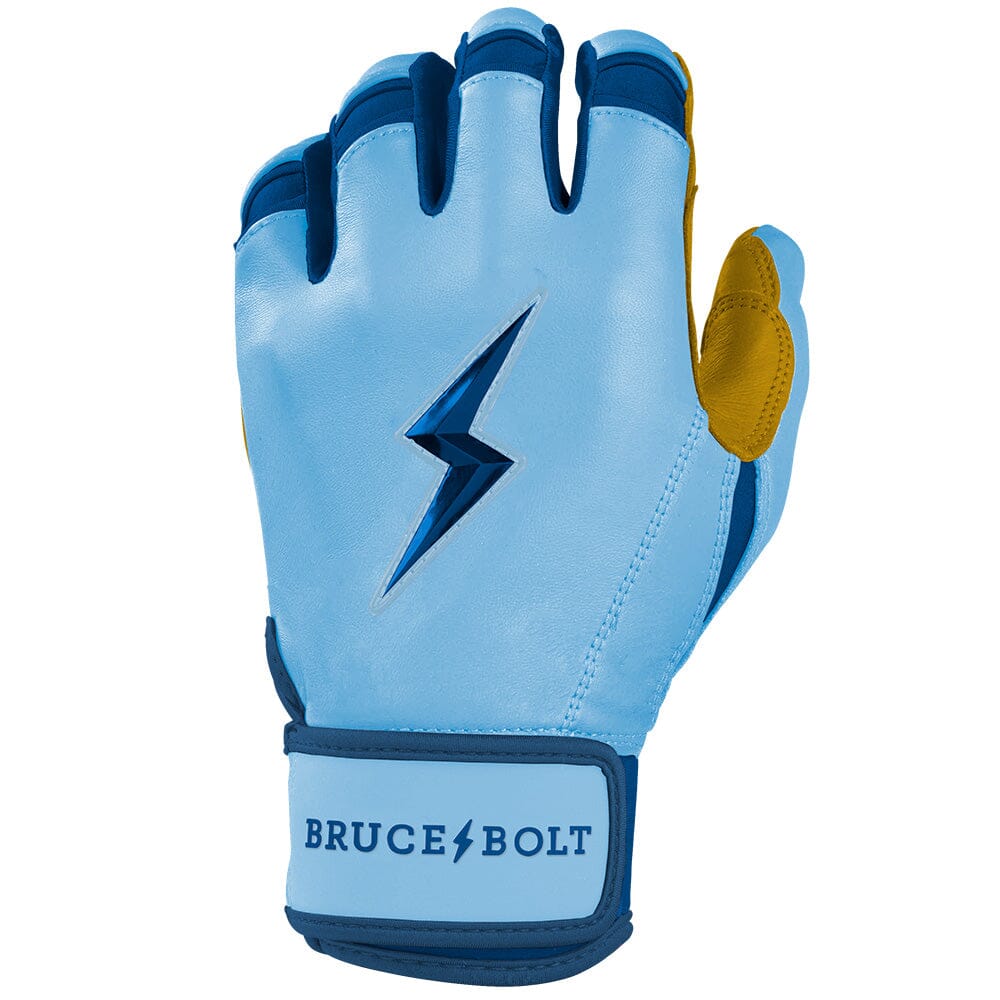 Bruce Bolt Bear Series short cuff batting gloves Carolina Blue, right glove
