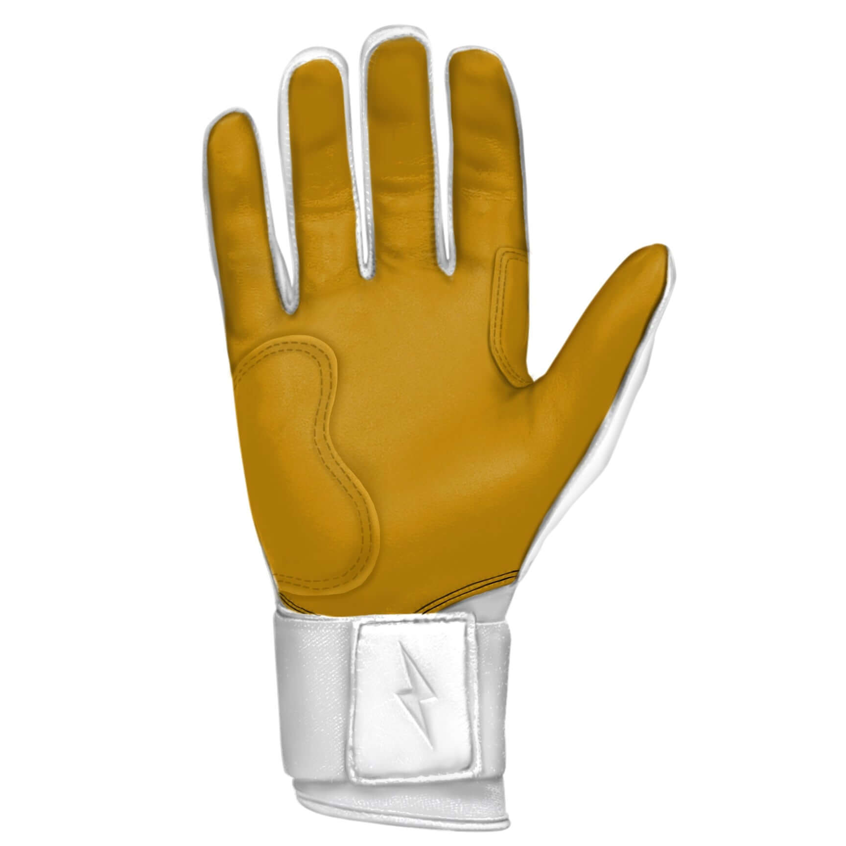 Bruce Bolt Premium Pro Long Cuff Batting Gloves in White