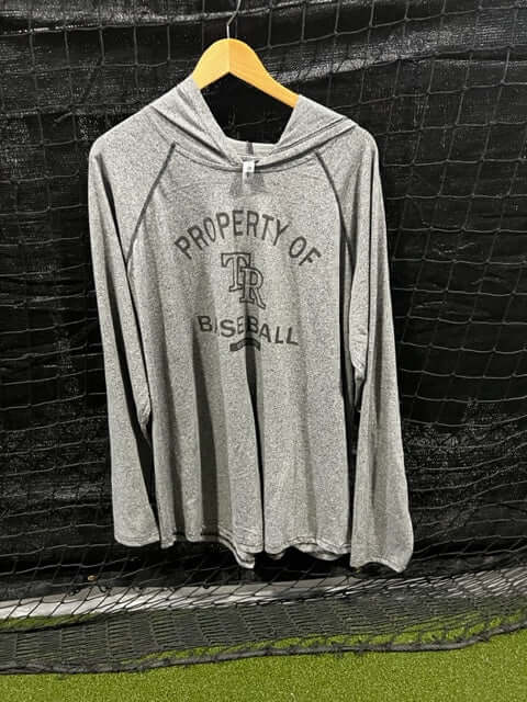 Xtreme Apparel T-Rex Heather Grey Hooded Long Sleeve Tee