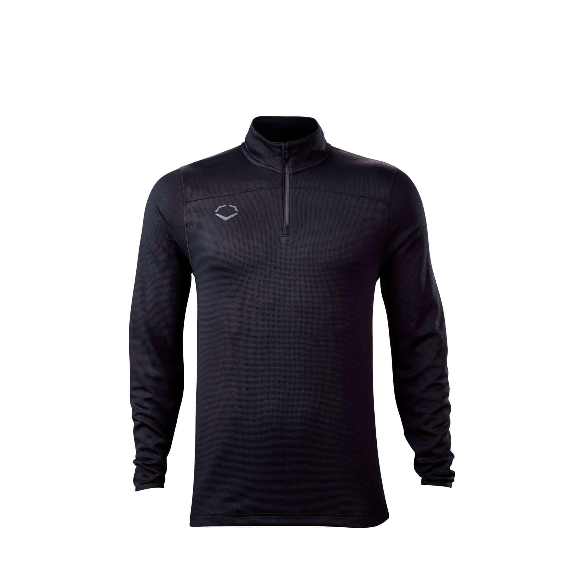Evoshield Men's Lightweight 1/4 Zip Pullover in Black for athletic comfort during sports and workouts.