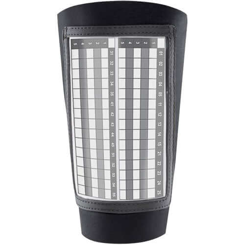 Front view of Wilson Evoshield Playcall Wrist Guard showing large play call window with grid design.