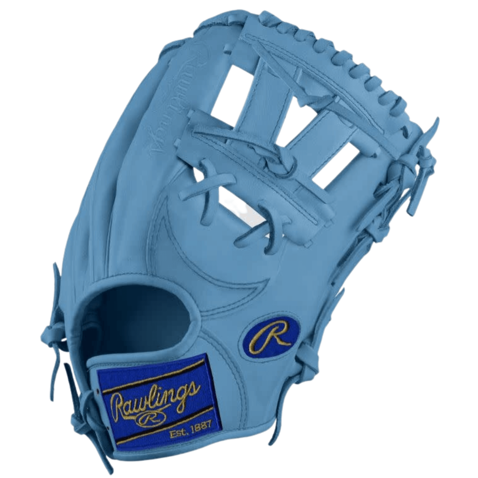 Rawlings Heart of the Hide Custom ProTT2 11.5 Sky Blue/Royal baseball glove front view
