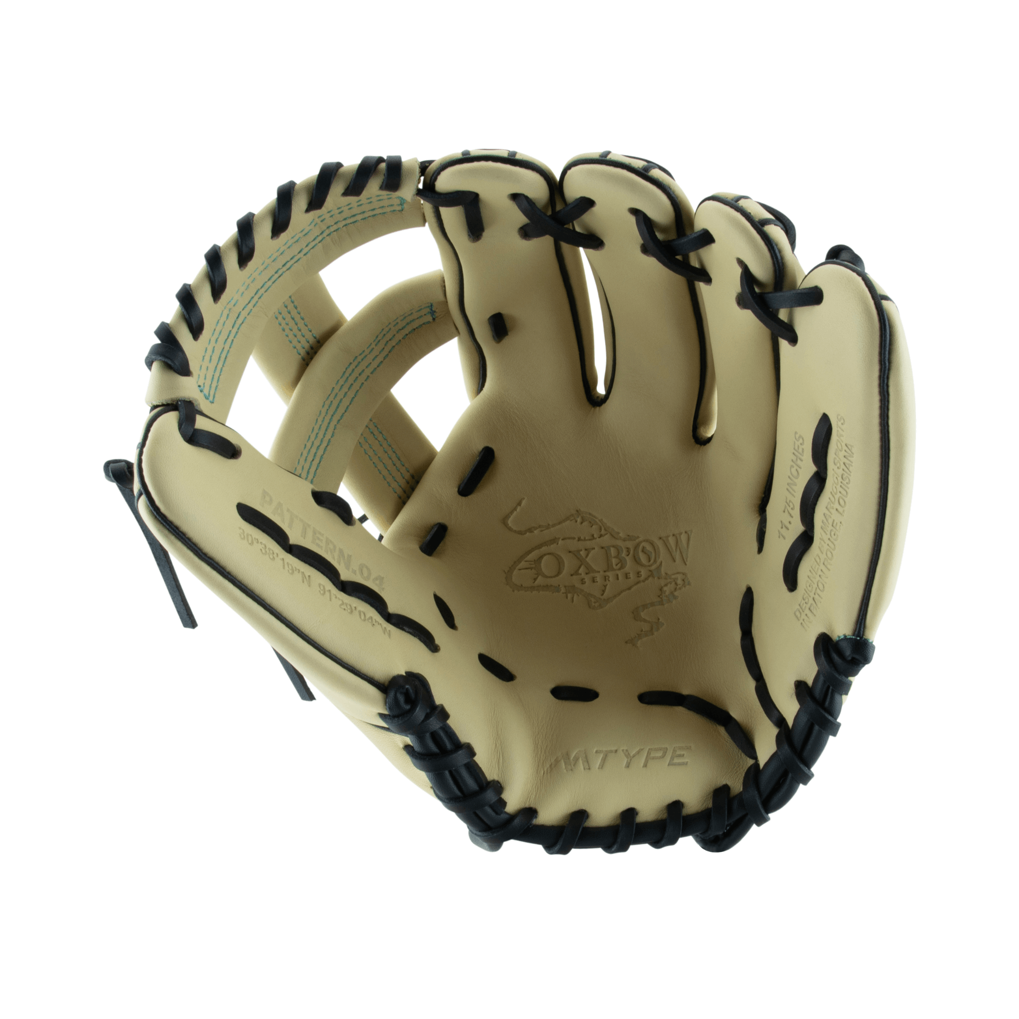 Marucci Oxbow Series 44A4 11.75 Single Post glove featuring full-grain leather and cushioned palm lining.