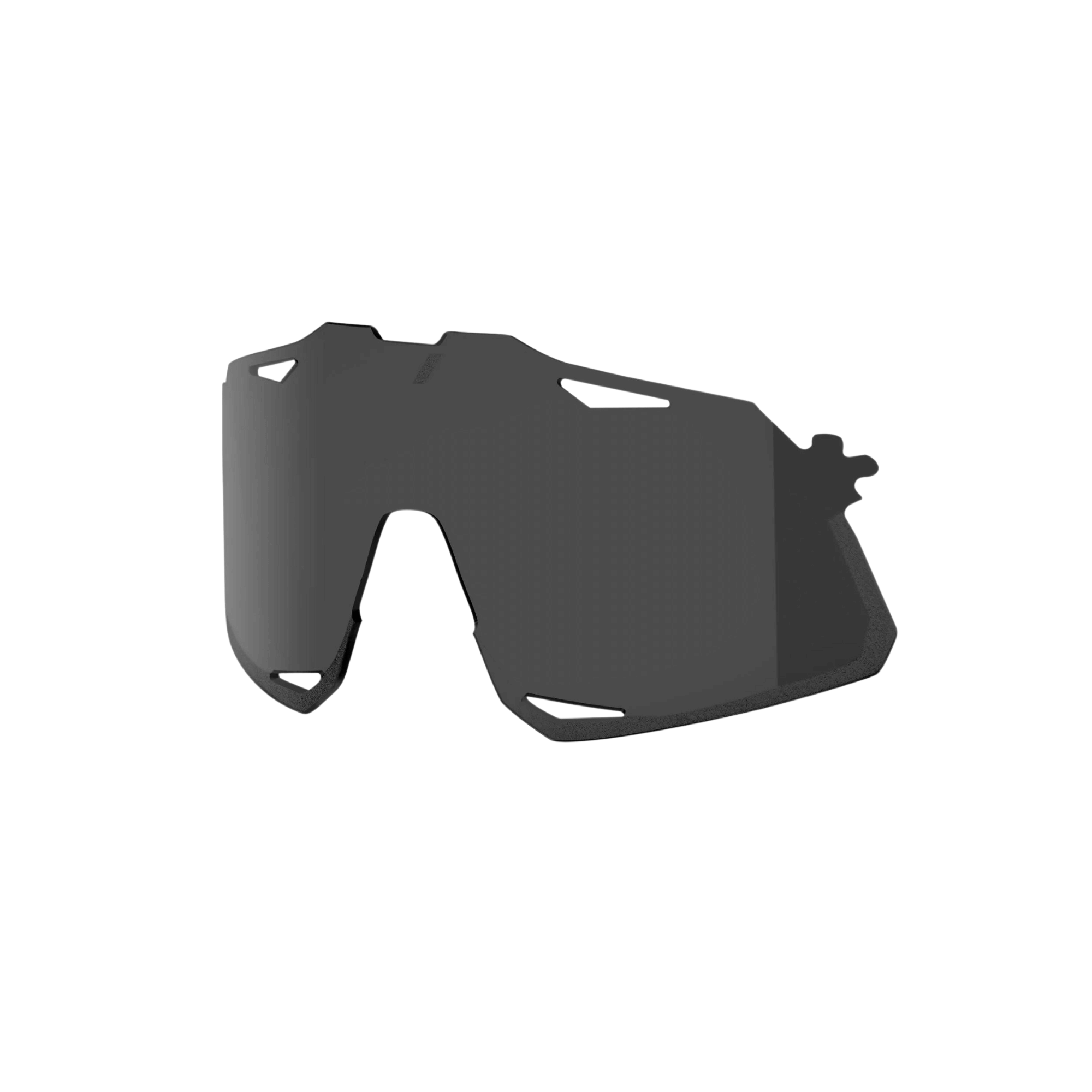 100% HYPERCRAFT Polycarbonate Replacement Lens in Smoke for enhanced visibility and glare reduction during outdoor sports.