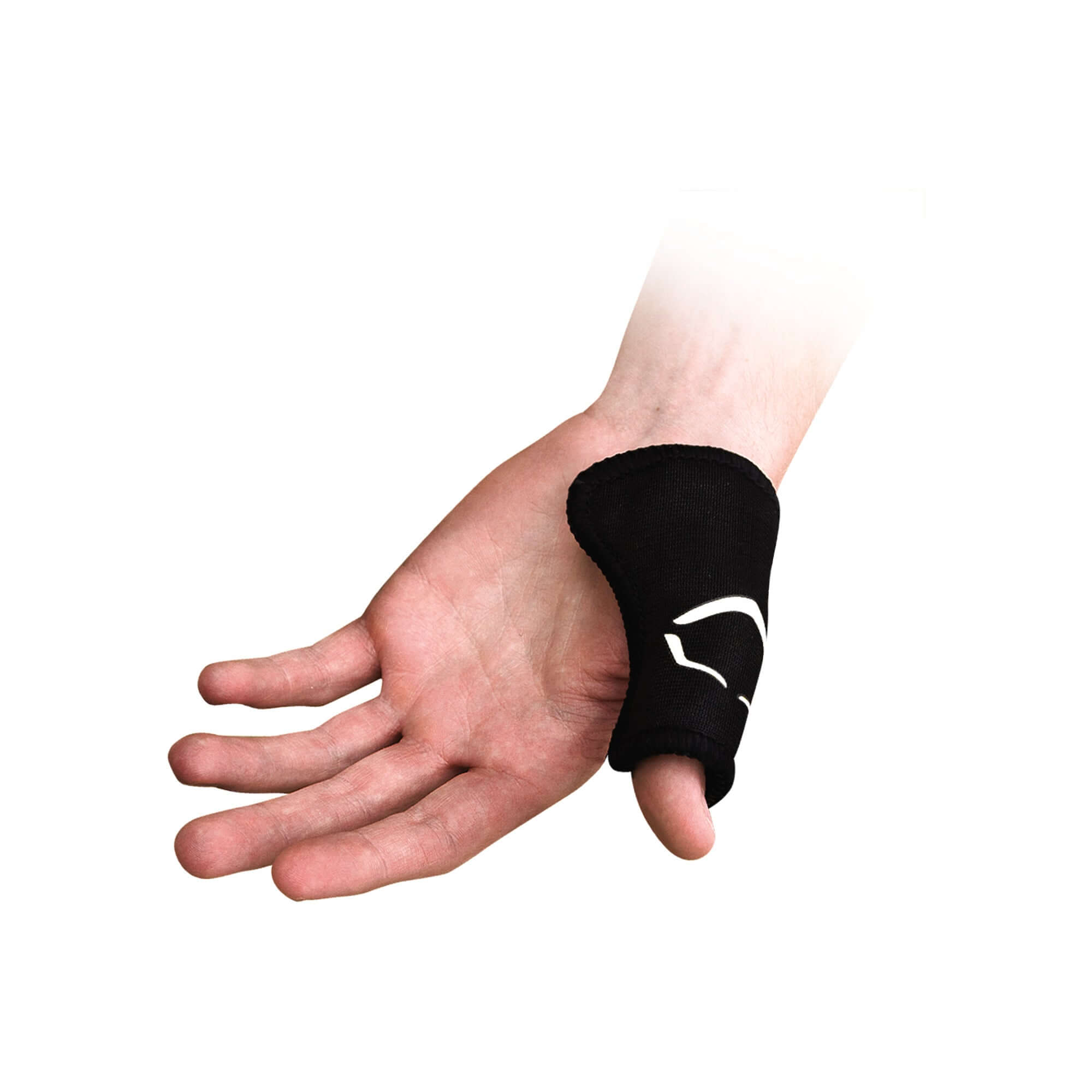 Evoshield Catcher's Thumb Guard in black, designed for optimal hand protection in sports.