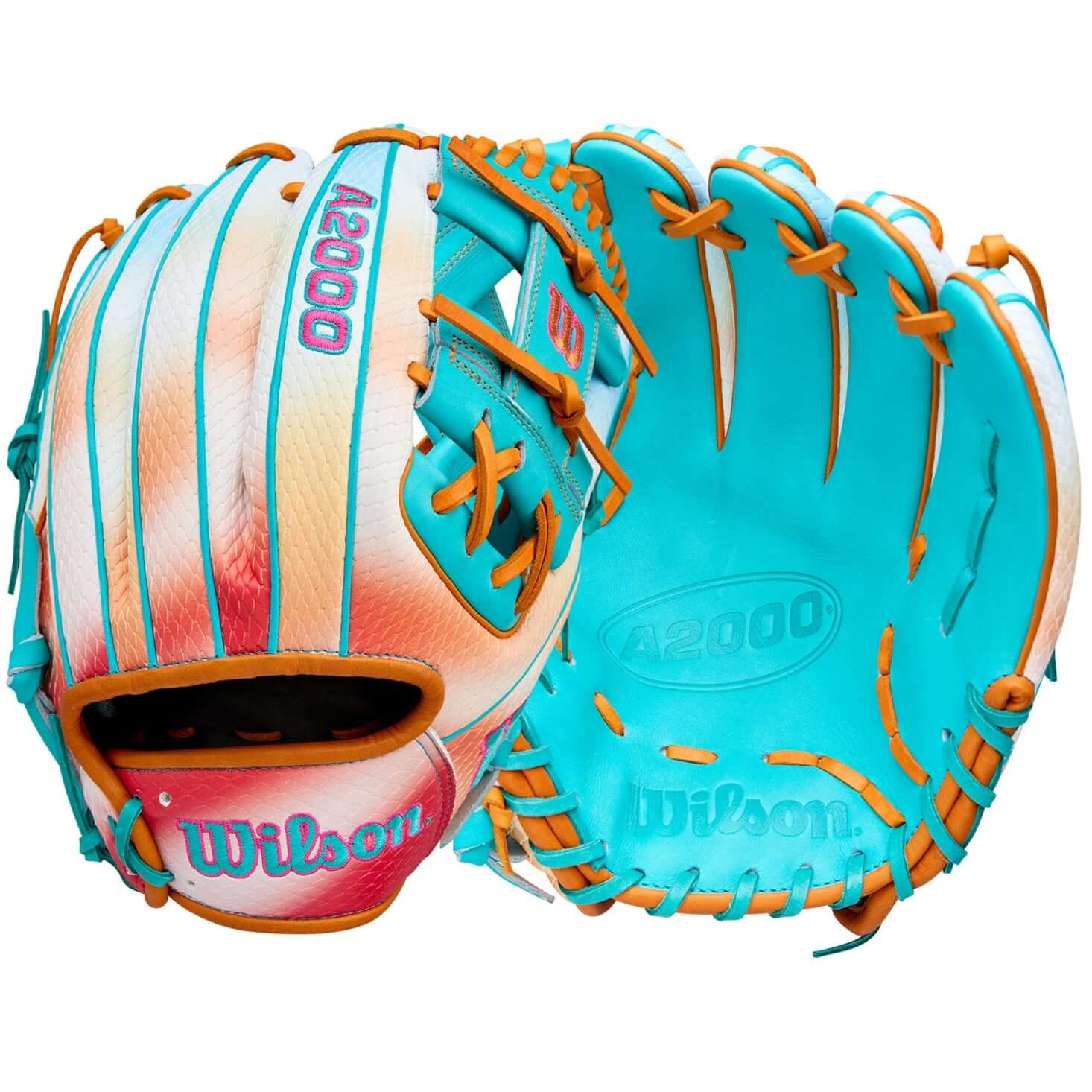 Wilson 2025 Northern Lights A2000 1975S 11.75" infield baseball glove, featuring vibrant colors and superior quality.
