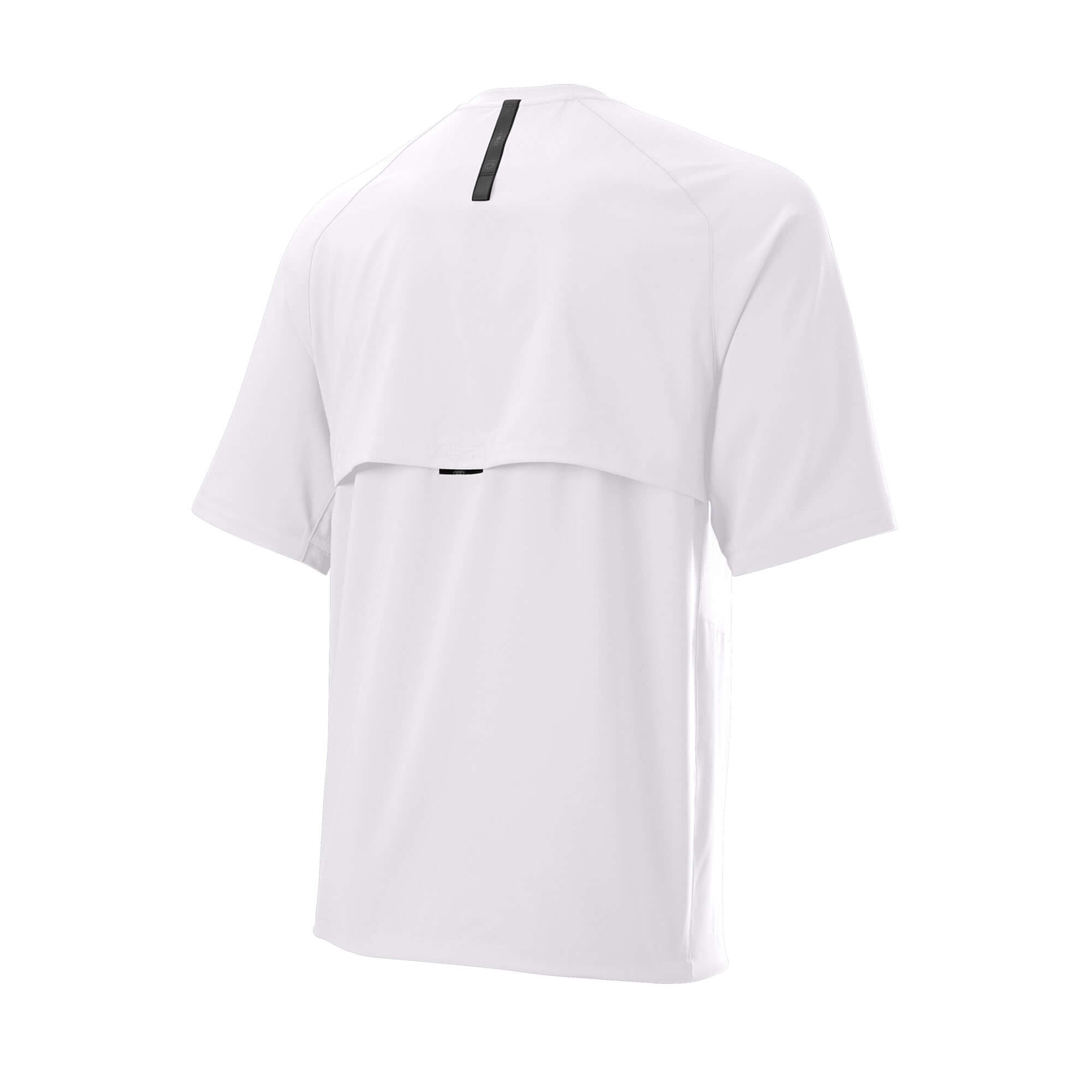 Evoshield adult long sleeve BP jacket in team white, featuring removable sleeves and mesh inserts for airflow.