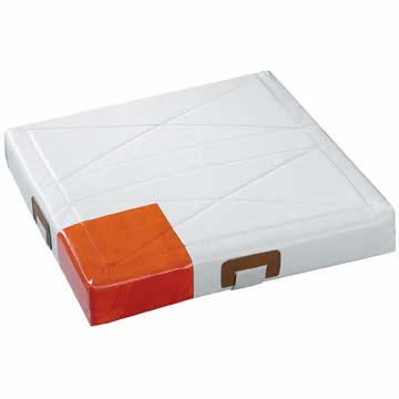 Markwort Target Base Set with 5" orange corner for youth training, enhancing players' foot placement on base.