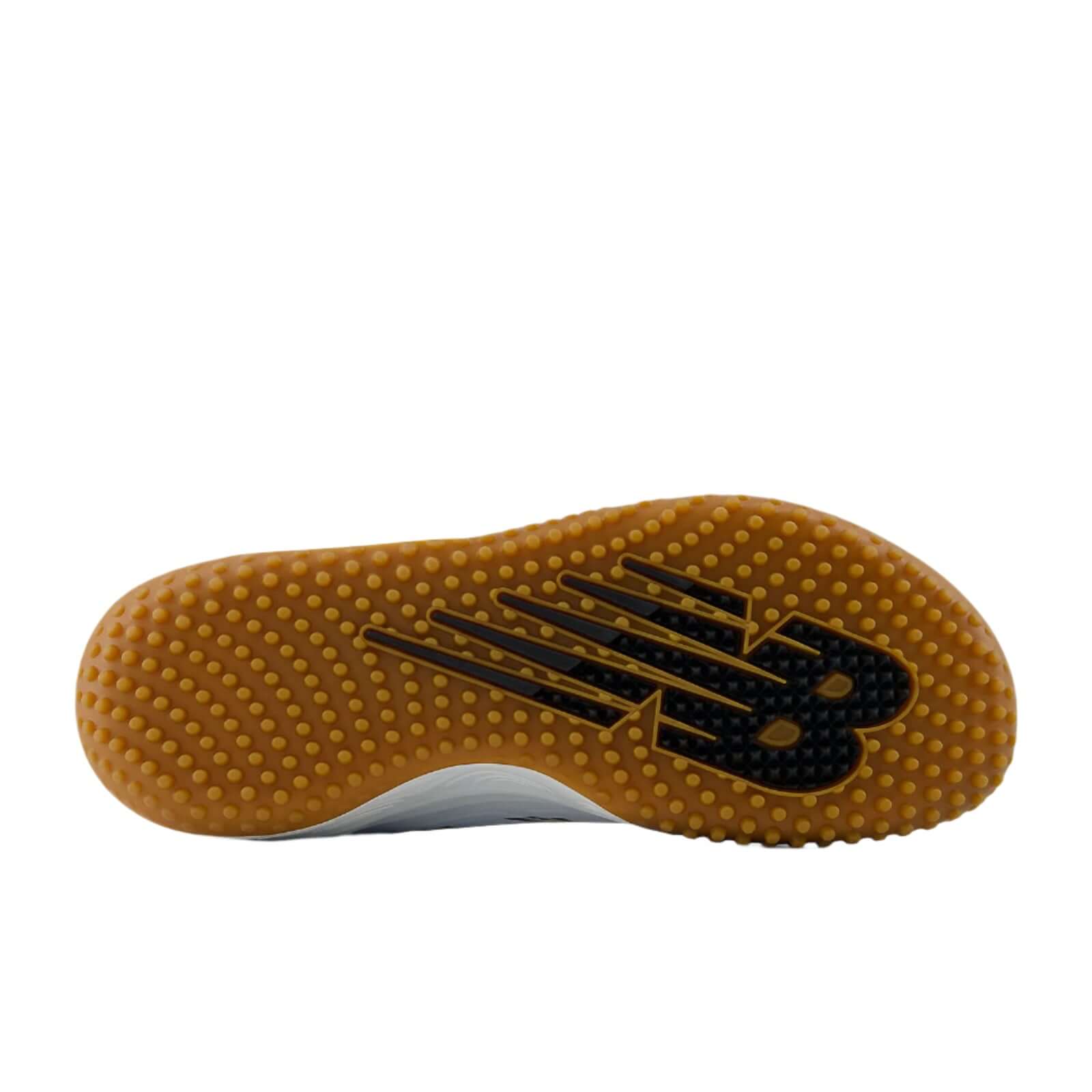 Bottom view displaying nubbed rubber outsole for lightweight turf traction.
