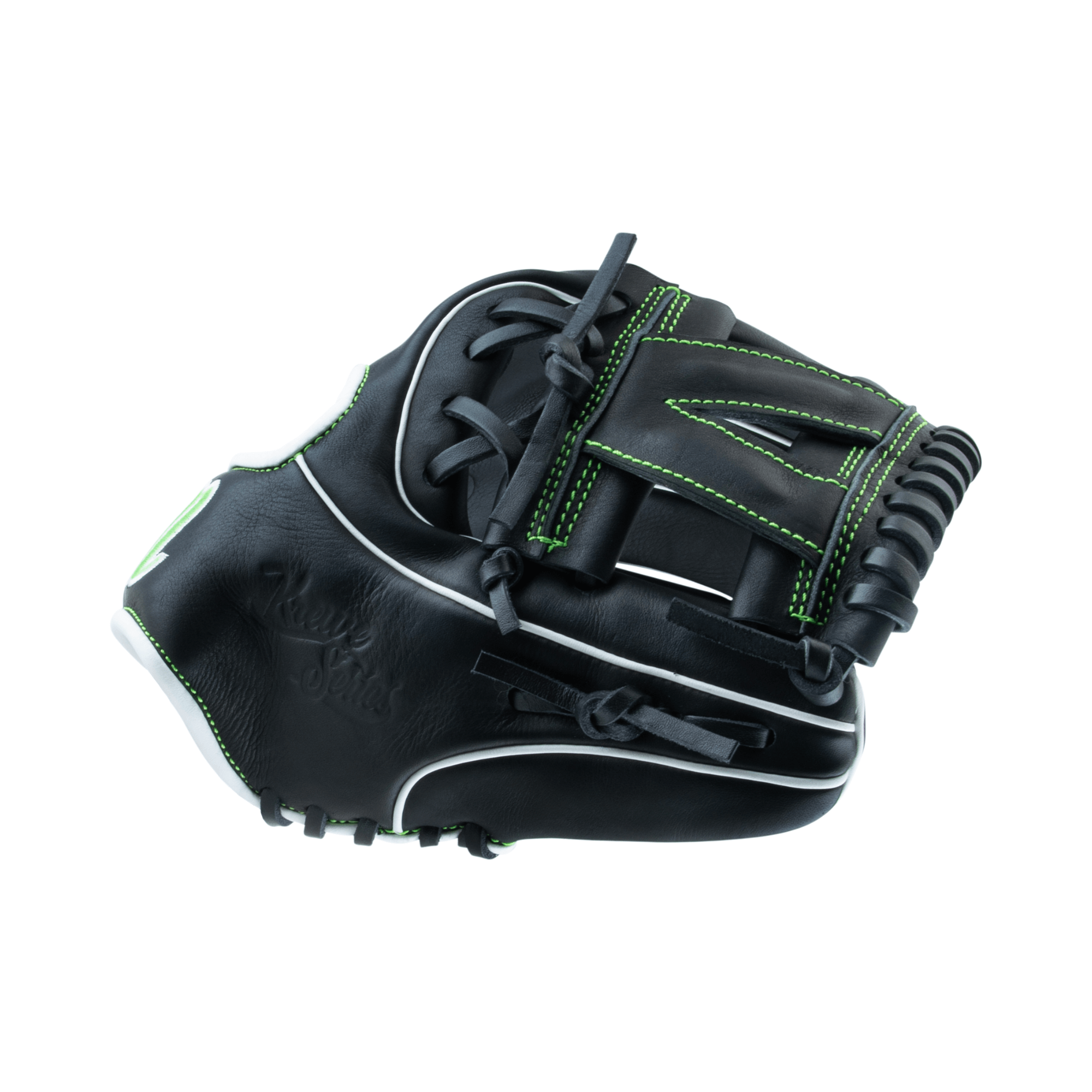 Close-up of thumb sleeve, emphasizing integrated cushioning for comfort in Marucci Krewe 41A7 Mitt.