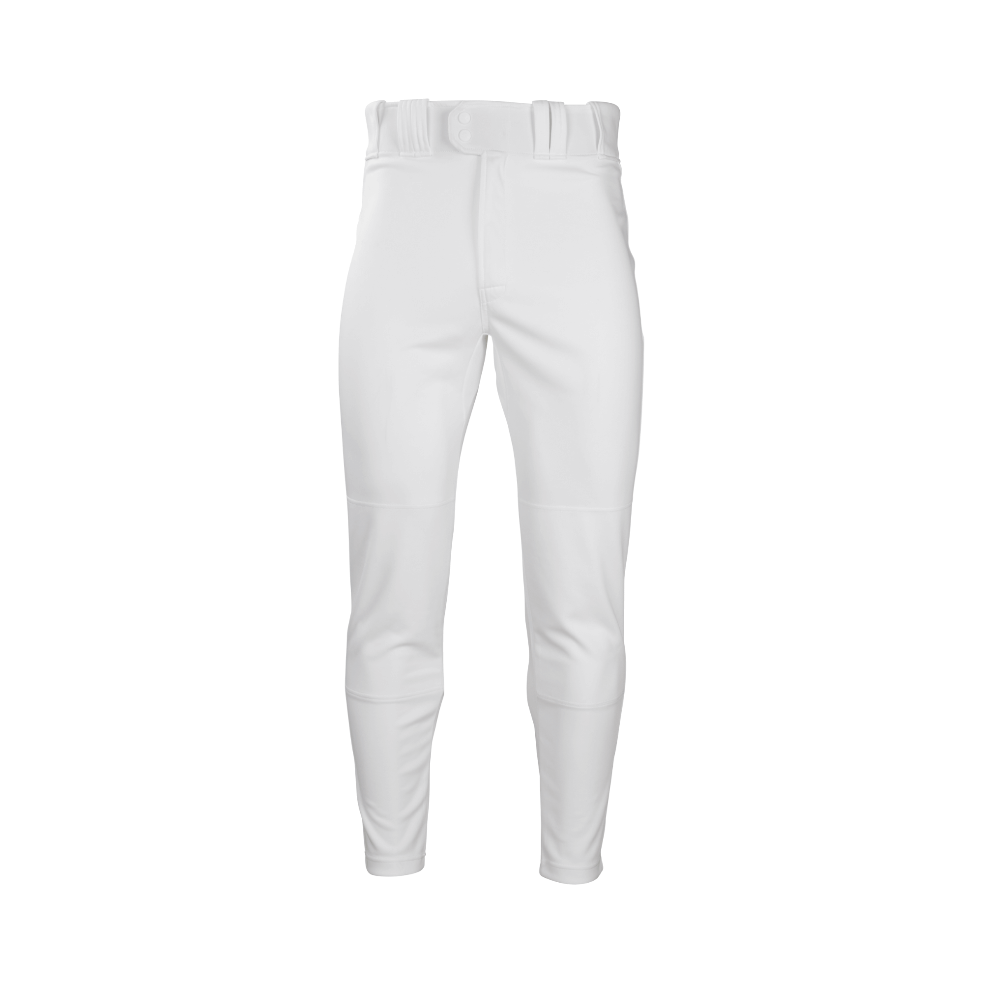 Rawlings Adult 150 Jogger Fit Baseball Pants in White for comfort and durability on the field.