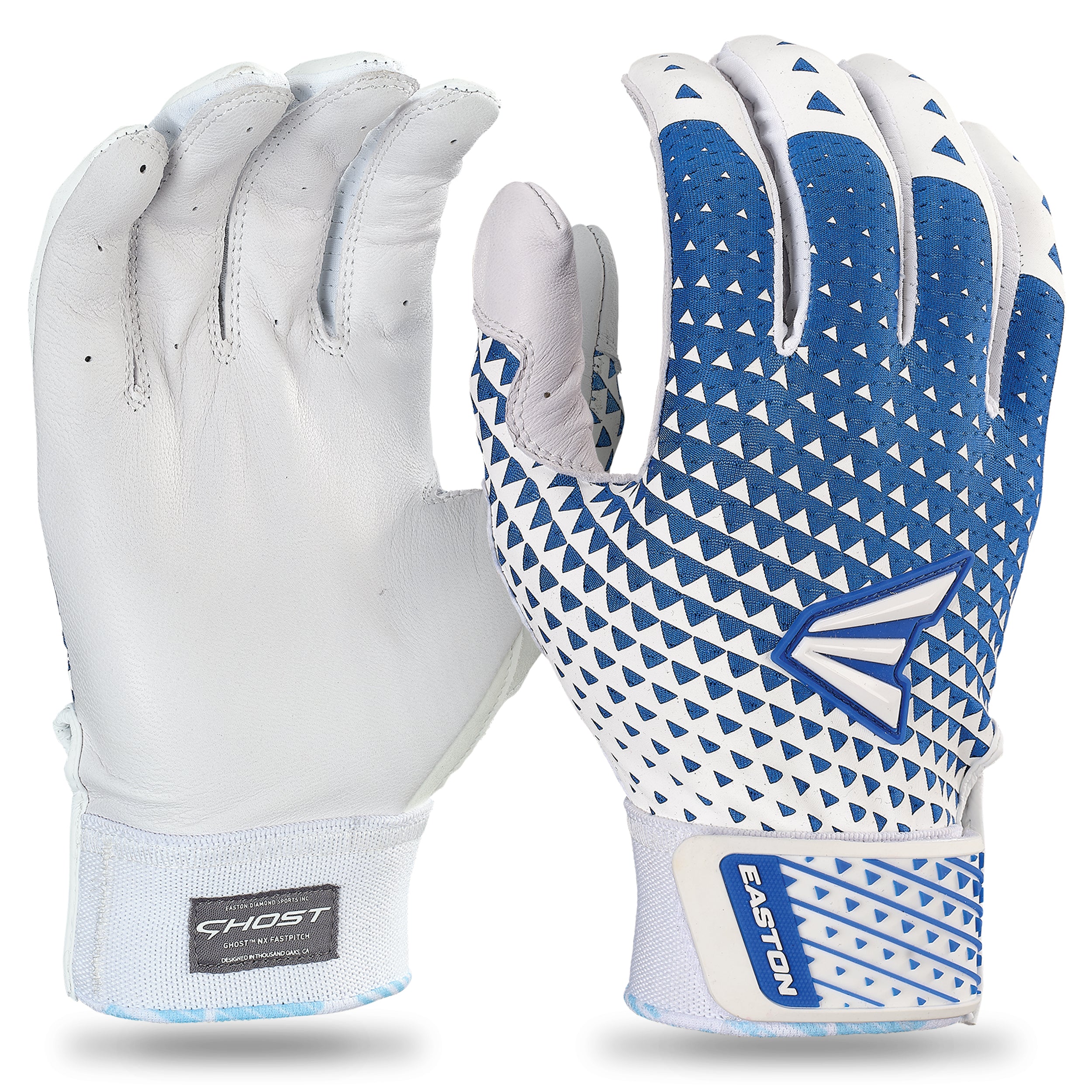 Easton Womens Ghost™ Nx Fastpitch Batting Gloves - White/Royal