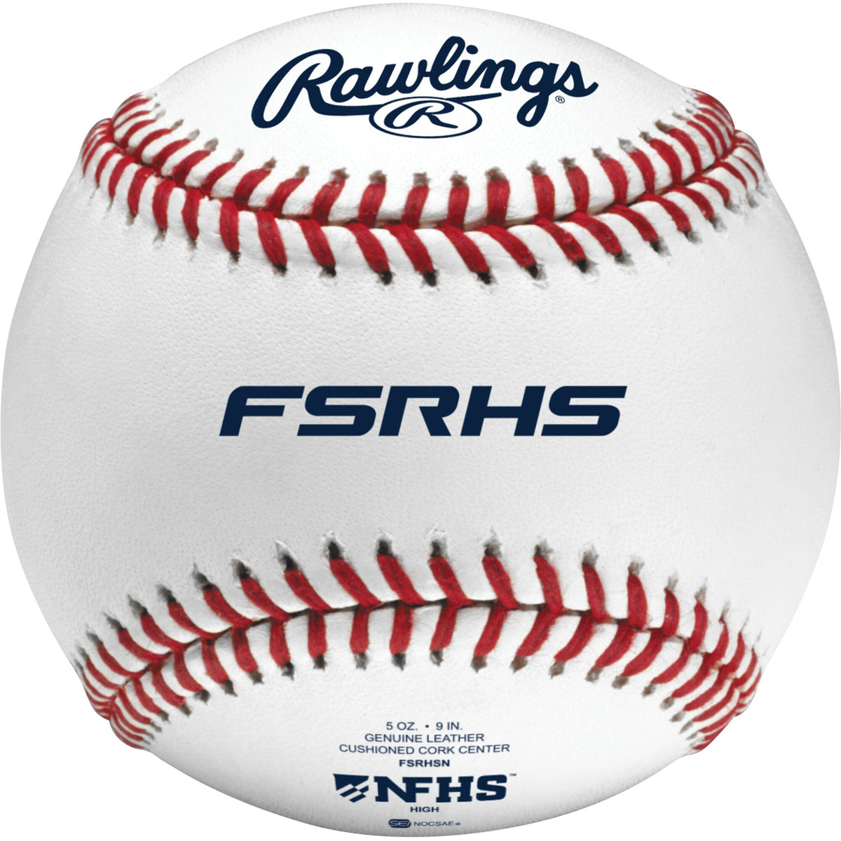 Rawlings high school flat seam NFHS baseball, front