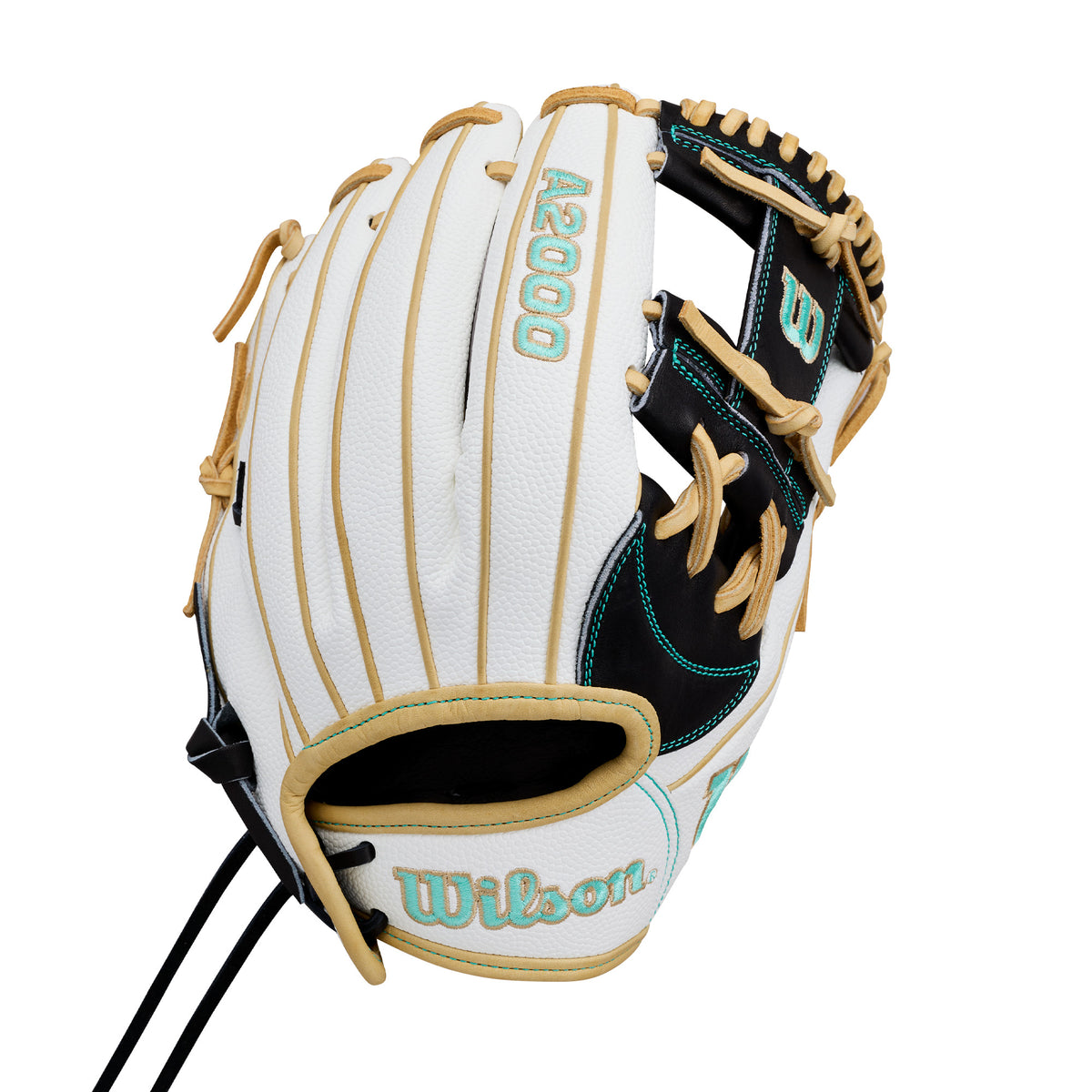 Wilson 2027 A2000 FP H12SS 12" fastpitch glove black/white/blonde RHT, back