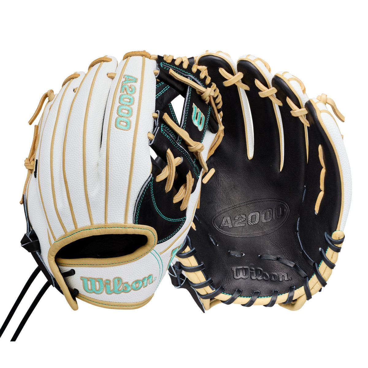 Wilson 2027 A2000 FP H12SS 12" fastpitch glove black/white/blonde RHT, pair