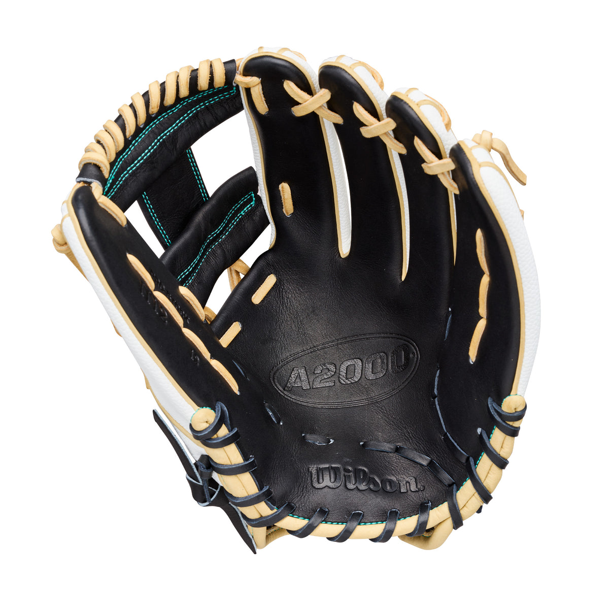 Wilson 2027 A2000 FP H12SS 12" fastpitch glove black/white/blonde RHT, palm