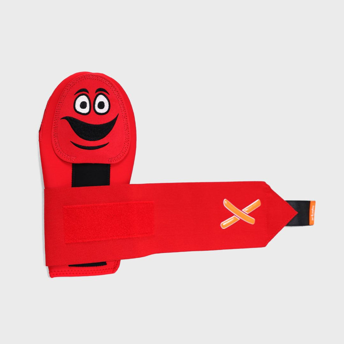 Absolutely Ridiculous Big Red sliding mitt youth, open, strap