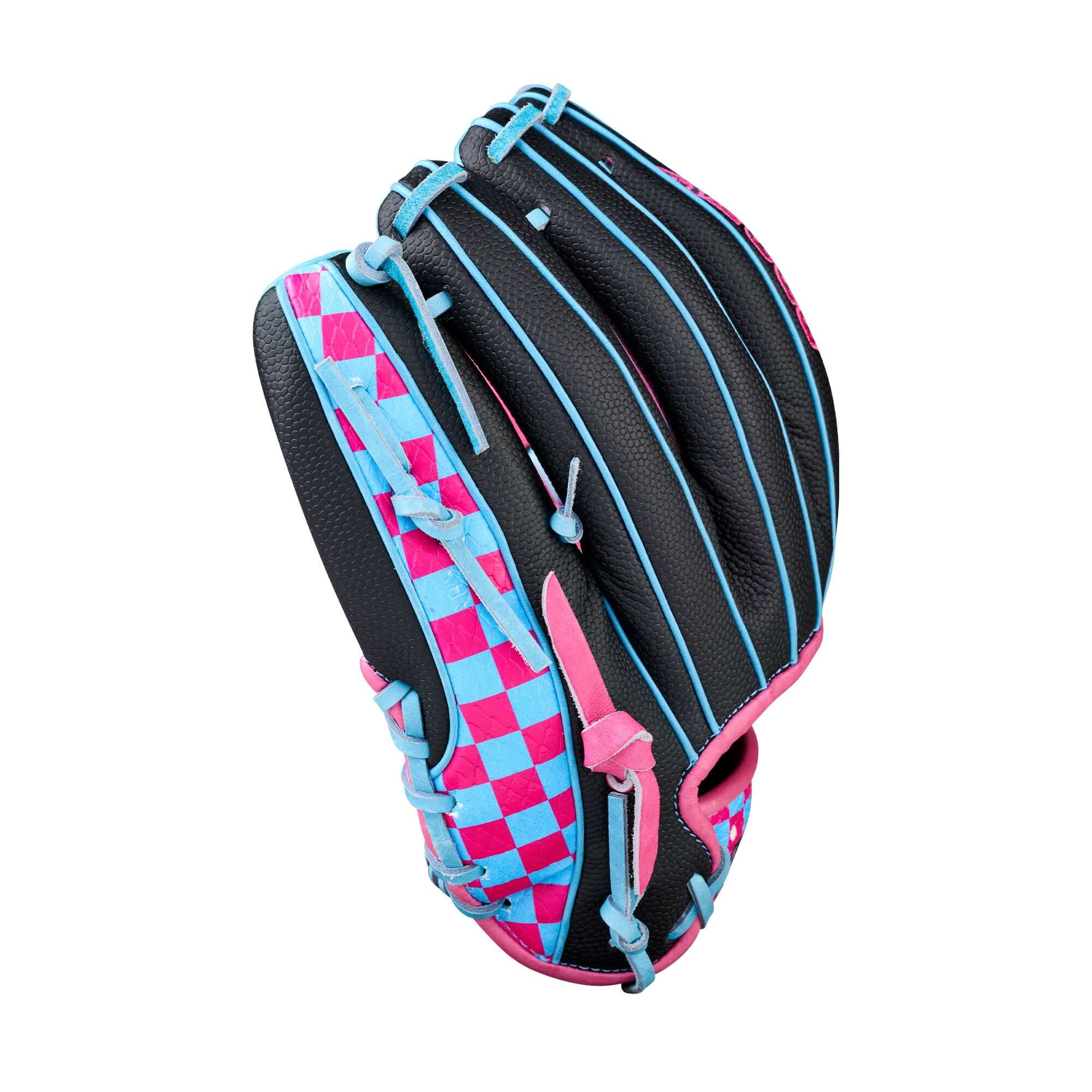 Wilson A2000 1786SS 11.5” Pottstown Glove finger detail with rolled dual welting.