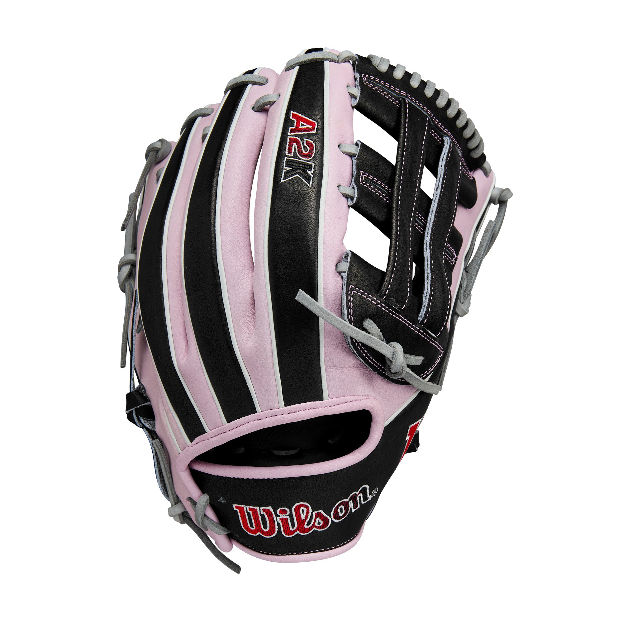 Back view of the Wilson A2K DW5 with Lavender and Black design for style and durability.