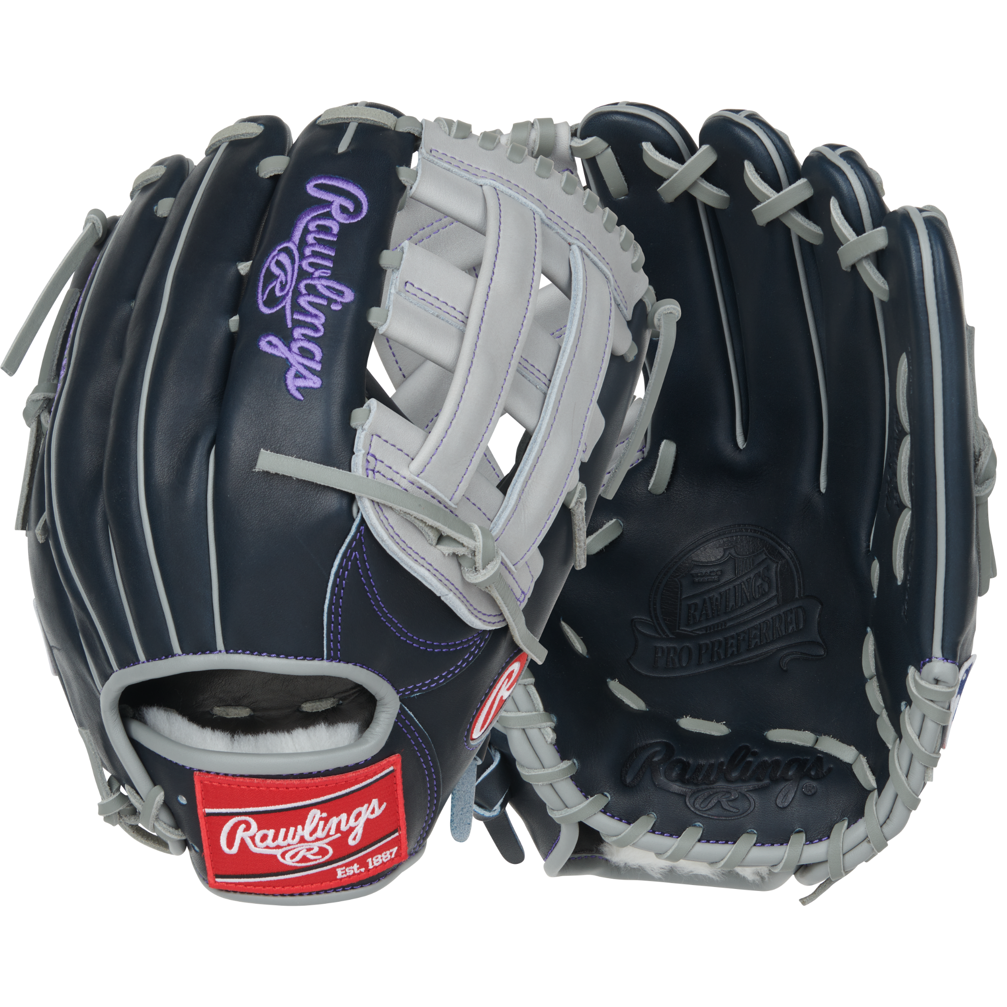 Back & palm view Rawlings Pro Preferred Aaron Judge Gameday Outfield Baseball Glov
