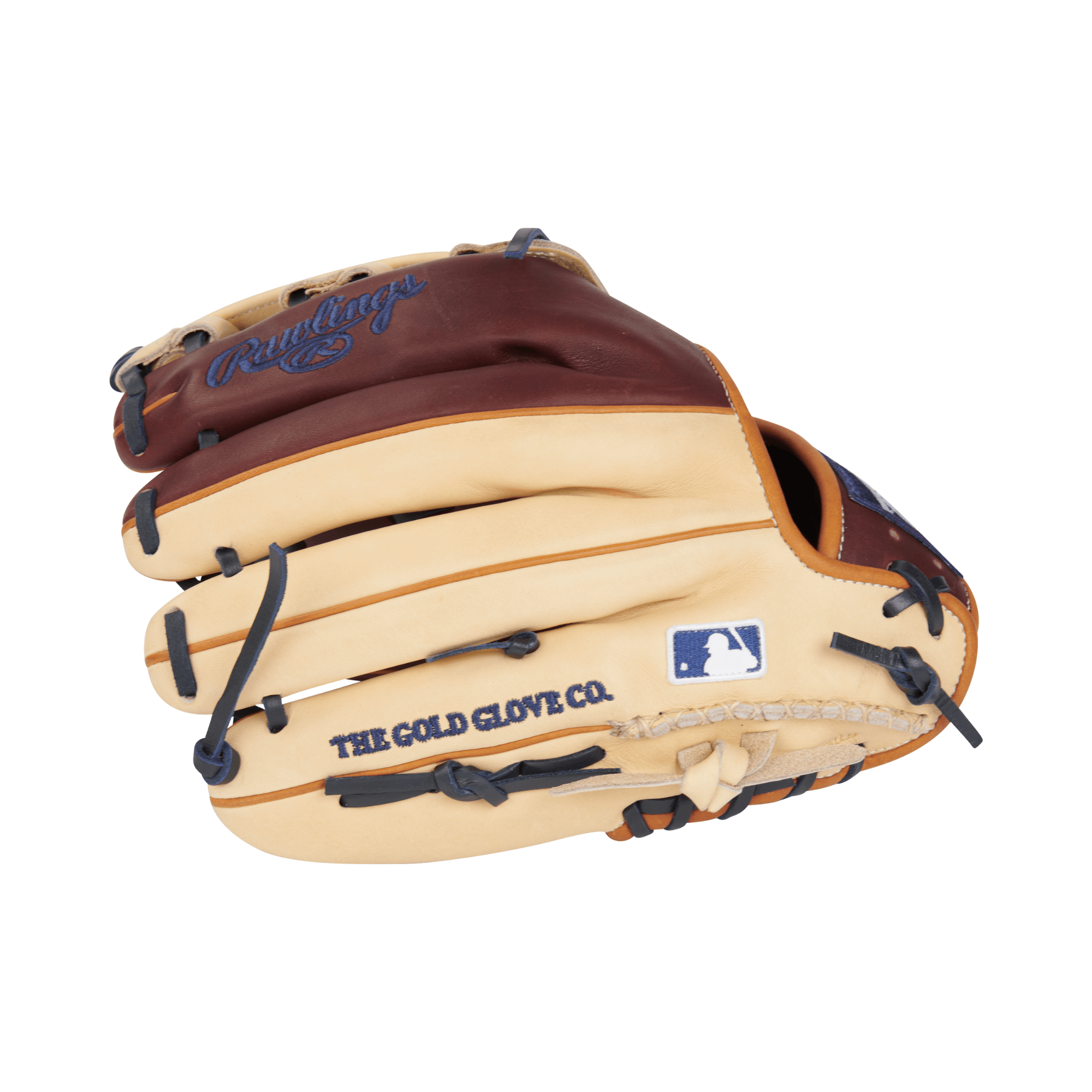Rawlings ColorSync 7.0 Heart of the Hide R2G Outfield Glove in tan and brown, 12.25-inch, RHT design for versatile play.