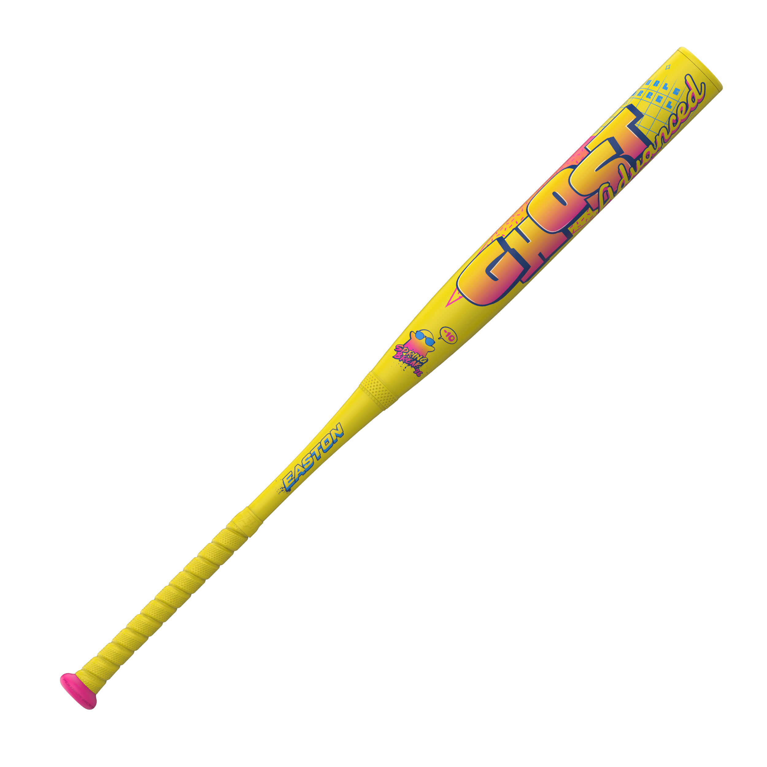 Easton Ghost Advanced (-11) Fastpitch Softball Bat, yellow with vibrant graphics from Spring Break Collection