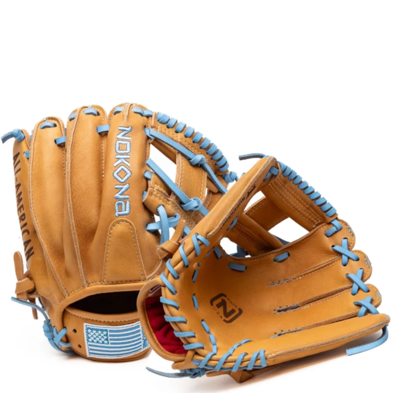 Nokona S1 All-American S1-EP200 Infield Glove - Tan & Columbia I Web Infield 11.25"
