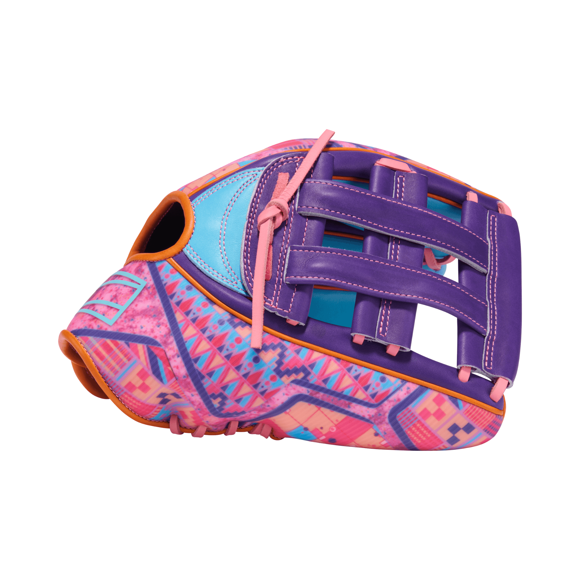 Rawlings REV1X Outfield Baseball Glove in blue and purple with vibrant design, 12.75" size for optimal performance.