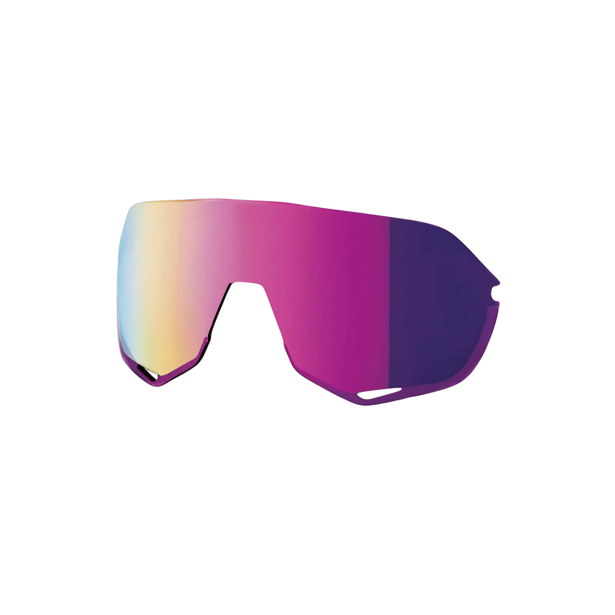 100% S2 replacement lens in purple multilayer mirror, filter category 2, 33% light transmission, ideal for sports eyewear.