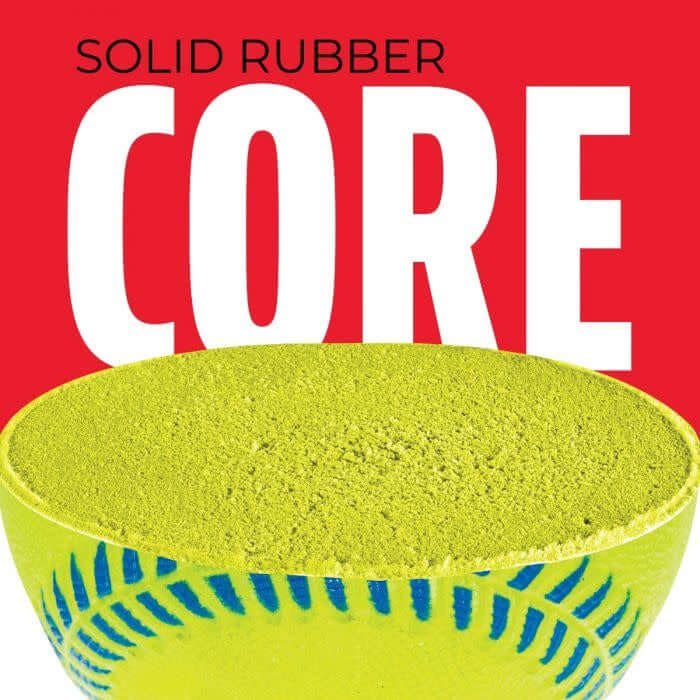 Franklin Probrite Rubber Ball with bright optic colors, official size, and weight, perfect for training hand-eye coordination.