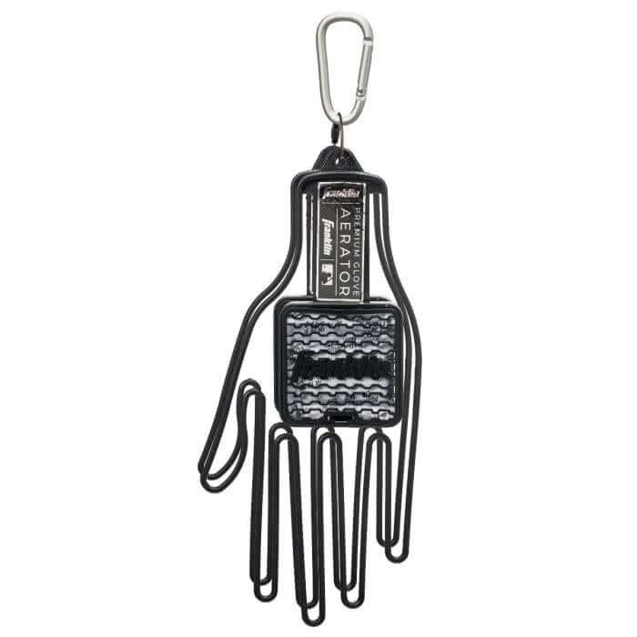 Franklin Glove Aerator clipped onto a sports bag for easy portability