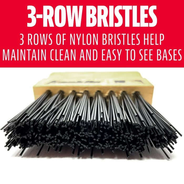 Wooden Franklin Umpire Brush with 4 nylon bristles for umpires and coaches