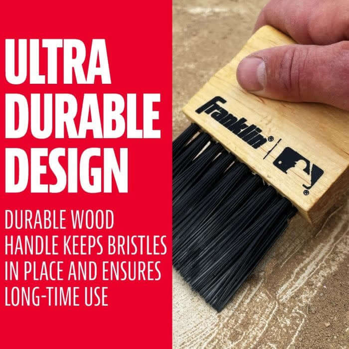 Wooden Franklin Umpire Brush with 4 nylon bristles for umpires and coaches