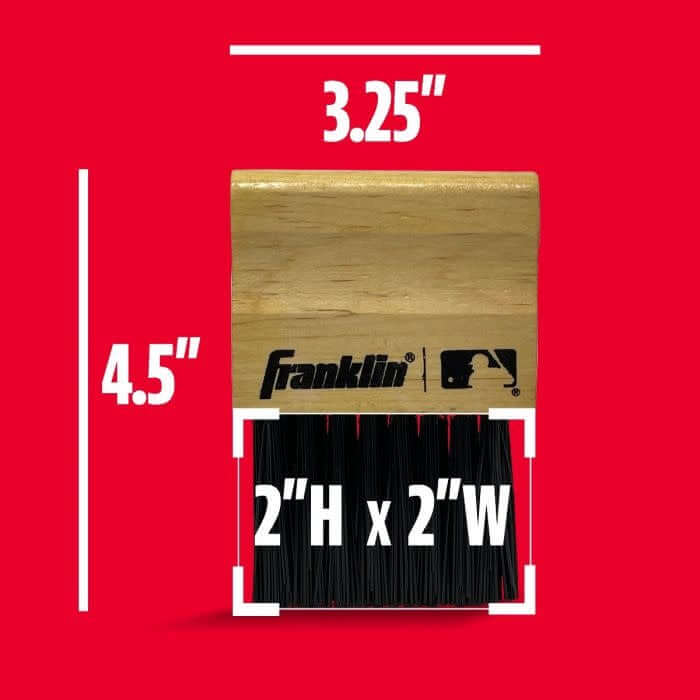 Wooden Franklin Umpire Brush with 4 nylon bristles for umpires and coaches